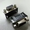 Soporte de puerto serie d-sub de 9 pines conector RS232 más vendido dos filas de orificio DR9 pata doblada conector de placa de soldadura de 90 grados