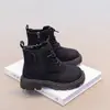 Botas Martin 2026 para niñas, botines de suela blanda, botas para niños, nuevo estilo otoño e invierno, forradas de polar, para niños mayores, botas amarillas