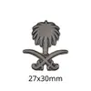 Emblema Nacional Saudita Insígnia Adesivo para Celular Padrão Palmeira e Cimitarra Insígnia de Metal Presente Comemorativo Fonte de Fábrica Transfronteiriça