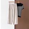 Pantalones Amarillos Cortos para Mujer, Estilo Delgado de Verano, Nuevo Modelo 2026, Pantalones Harem de Algodón y Lino, Hielo de Seda