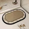 Tapete de piso de lama de diatomáceas, tapete de banheiro absorvente antiderrapante, tapete de entrada de banheiro doméstico, tapete de pé durável para entrada de vaso sanitário