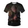 Camiseta de Manga Curta 2024 Hot Black Myth Goku Jogo Envolvente 2024 Verão Nova Solta Americana Masculina 3D