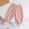 Ropa Infantil Coreana 26 Colección Primavera Pantalones Largos para Bebé Pantalones Deportivos para Niños Pequeños Pantalones Casuales Tipo Tul para Niñas Pantalones Jogger para Niños
