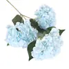 3 cabezas de hortensia de verano sin fin flores artificiales, esquema de color Nordic Morandi, decoración suave exquisita, arreglo floral ambiental, flores artificiales decorativas