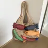 Bolsa de Tricô Criativa de Nicho para Pedidos Estrangeiros para Mulheres Verão 2025 Nova Bolsa de Ombro Versátil Bolsa Tote de Desenho Animado para o Dia a Dia