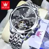 Patrocinio de Celebridades Reloj Marca Oris Reloj Mecánico Multifunción Totalmente Automático de Negocios Resistente al Agua Reloj para Hombre Reloj para Hombre