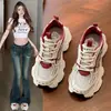 2024 Zapatos Torre Malla Transpirable Ins Modernos Suela Gruesa Ligeros Letras Zapatos Casuales Nuevo Vintage Colorblock zapatilla