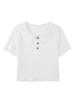 Playera de manga corta con cuello polo y hombro delantero para mujer, camiseta de manga corta de verano de moda, nuevo chic estilo Hong Kong para chica hot, top corto