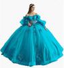 Vestido de Noche Transfronterizo de un Hombro con Falda Abullonada Floral y Mangas Abullonadas, Nuevo Estilo 2026 para Fiesta de Cumpleaños