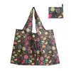 Bolsa de Compras Plegable, Nueva de Gran Capacidad, Bolsa Plegable Ecológica en Stock, Bolsa de Tote de Almacenamiento Plegable Portátil Impresa Creativa