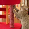 Nido de Gato Hada Maulladora Año Nuevo Todo en Uno Poste Rascador de Cuerda de Cáñamo Soporte Universal para Gato Ahorro de Espacio Esterilla Refrigerante de Cuatro Estaciones Juguete de Poste Rascador para Gato