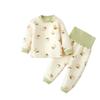 Conjunto de Ropa Interior Térmica para Bebé con Relleno de Algodón, Engrosado para Niñas, Conjunto de Otoño e Invierno de Tops y Pantalones, Ropa de Otoño para Bebé, Conjunto de Otoño para Niños