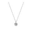 Collar de plata esterlina S999 con diamante flash, circonita de 1 quilate, para mujer, diseño nicho de alta gama de lujo ligero, cadena para clavícula, joyería nueva