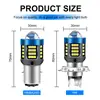 Suministro Exclusivo Transfronterizo de Nuevos Faros LED para Motocicleta H4 Ba20D P15D Foco Doble Color Blanco y Amarillo Lente Faros Delanteros