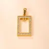 Collar de Acero de Titanio Transfronterizo con Colgante Único Colgante Cuadrado de Diamante Fundido Cadena para Suéter Lujo Ligero Joyería de Acero de Titanio de Alta Gama Fábrica