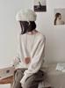 Suéter de mujer de manga larga con cuello redondo de temperamento a la moda y de alta calidad de terciopelo de yak, otoño e invierno, holgado, casual, tipo jersey, venta al por mayor