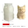 Manshan Vela Aromática de Gatito Sentado y De Pie 3D Molde de Silicona Animales DIY Yeso Pegamento Molde de Gatito de Resina
