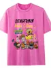 Camiseta de Manga Corta Estampada Estilo Retro Americano Desgastada Lavada de Verano para Mujer Tallas Grandes, Algodón Puro, Cuello Redondo, Top de Moda Versátil