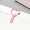 Llavero de Corazón Pintado de Aleación Cadena de Cierre de Resorte de Corazón Colorido Colgante Encanto para Bolso DIY Cierre de Langosta