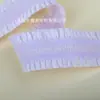Em Estoque 2,2cm Colorido Ruffle de Tecido Dupla Face Elástico Estilo Coreano Artesanal DIY Decoração de Roupa de Boneca Renda Acabamento Acessórios