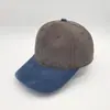 Nova boné de beisebol versátil e estiloso, de algodão puro, com blocos de cor, lavado, vintage, 100% algodão, com aba macia