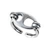Ins Anillo Individual de Apertura Vieja de Moda para Mujer Diseño Punk de Moda Japonesa y Coreana Hueco Lindo Anillo Grande de Nariz de Cerdo
