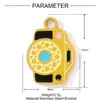 Cámara de Goteo de Petróleo Transfronteriza Barco Avión DIY Colgante de Acero de Titanio Collar para Mujer Papas Fritas Té de Leche Colgante de Joyería de Acero Inoxidable