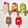 Acessórios de Resina de Sorvete Simulados, Decorações DIY de Cola de Creme, Brinquedos de Comida, Chaveiros, Estilos Mistos, Ímãs de Geladeira, Pequenos Enfeites Fofos