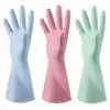 [Estilo Corto] Guantes para Lavar Platos, Guantes de Cocina y para el Hogar, Guantes Delgados Impermeables y Duraderos para Lavar Ropa, 1 Par