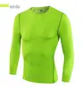 Roupas Esportivas de Manga Longa para Fitness Secagem Rápida Roupas de Compressão Futebol Basquete Corrida Roupas Base Elásticas Absorventes de Suor Respiráveis Roupas Apertadas