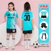 Uniformes de Futebol Infantis, Roupas de Futebol para Meninos e Meninas, Roupas de Treino Esportivas de Secagem Rápida com Manga Curta, Roupas de Competição para Alunos do Ensino Fundamental