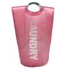 Cesta de Ropa Sucia Plegable de Tela Exclusiva Transfronteriza Lavada Bolsa de Almacenamiento Grande de Tela Oxford Cilindro Portátil de Aluminio Bolsa de Lavandería