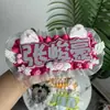 Ju Jingyi y Hou Mingyi Colgante Terminado Reflectante DIY para Fans Mercancía de Celebridades Texto Creativo Nombre Fieltro Lindo