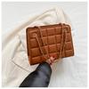 Outono 2025 Nova Bolsa Transversal Feminina Xadrez Colorida Doce Tendência Coreana Bolsa Quadrada Pequena Casual Retro com Corrente de Ombro