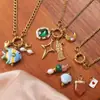 Pulsera Serpiente de Acero Inoxidable con Perla de Agua Dulce, Perla Verde y Circonita, Collar con Colgante de Circonita Lunar Versátil para Mujeres