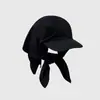 Pañuelo para la cabeza estilo Jennie con correa, Versión coreana para mujer, Sombrero de protección solar transpirable de secado rápido en color liso para primavera y verano