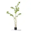 Planta artificial colgante de flor personalizada, árbol banyan de piedra de agua en maceta para sala de estar interior, planta verde grande para habitación modelo de casa de huéspedes, árbol artificial de decoración suave y paisajismo
