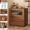 Aparador de Madera Maciza 2026 Modelo Nuevo Sala de Estar Hogar Gabinete de Café Estilo Madera Natural Gabinete de Té Estante de Almacenamiento de Pie para Esquina