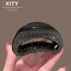 Grampo de Cabelo de Luxo de Alta Costura com Strass para Mulheres 2026 Novo Estilo Grampo para Prender Metade do Cabelo Acessório de Cabelo de Celebridade da Internet Presilha de Tubarão