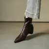 Nuevas Botas de Tobillo para Mujer Otoño/Invierno 2026, Punta Fina, Tacón Medio Cómodo, Estilizadoras, Piel Suave, Botas de Moda