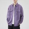 Dan Bono Camisa Personalizada Pequena Individual Masculina Primavera e Verão Solta Casual Tendência Camisa de Trabalho Americana Cor Sólida