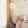 Lámpara de pie creativa sala de estar dormitorio mesita de noche rincón arte nórdico diente de león mármol simple cristal iluminación