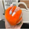Chaveiro Fofo de Coelho de Pelúcia Artificial Cereja Feminino para Bolsa Decoração de Carro Pequeno Presente Brinquedo Venda por Atacado