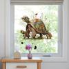 Pegatinas de pared de tortuga de dibujos animados para decoración de habitaciones infantiles, pegatinas para la tapa del inodoro del baño, pegatinas embellecedoras de pared, pegatinas de animales de vidrio