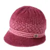 Sombrero de Lana Cálido de Invierno y Otoño para Mujeres Mayores, Nuevo Tejido Casual de Moda, Sombrero de Mamá, Gorro de Lana Grueso con Forro Polar para Edad Media y Adultos Mayores