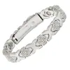 Pulsera Magnética Popular Redonda de Diamantes Completos Transfronteriza Moda Europea y Americana Cierre de una Sola Fila Pulsera Magnética Antiestática para Mujer en Stock