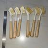 Escova Grande para Panelas de Sisal, Escova de Limpeza para Cozinha com Cabo de Madeira, Raspador de Panelas com Cabo Longo, Escova para Lavar Louça de Sisal em Madeira de Faia