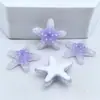Acessórios de Resina Coloridos com Glitter Transparente de Estrela do Mar e Concha Presilhas de Cabelo Fivelas de Sapato Materiais para Acessórios de Bolsa e Chapéu DIY