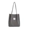 Bolsa de Lienzo Estilo Coreano Transfronteriza, Bolsa de Lona de Pana, Bolso de Mano para Mujer, Bolso Cruzado Artístico Versátil, Bolsa de Tote para el Campus