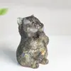 Diseño de Gato Famoso en InternetGato RezandoAdorno de Cristal Natural Relleno de Resina, Pieza de Decoración de Animal Lindo